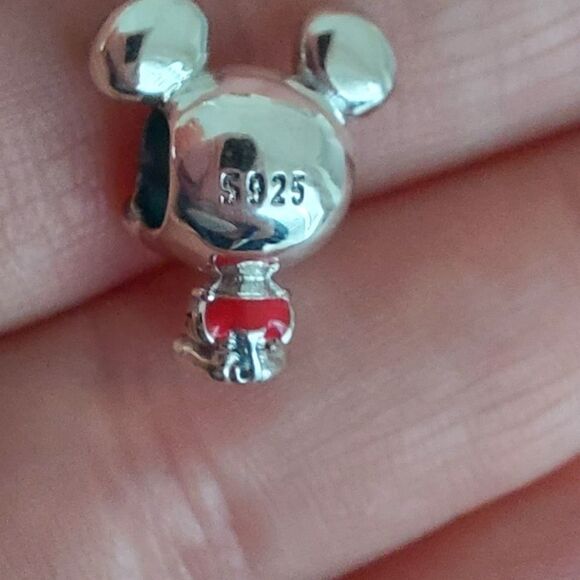 925 Sterling Silver Mickey Mouse Charm - Picture 5 of 6
